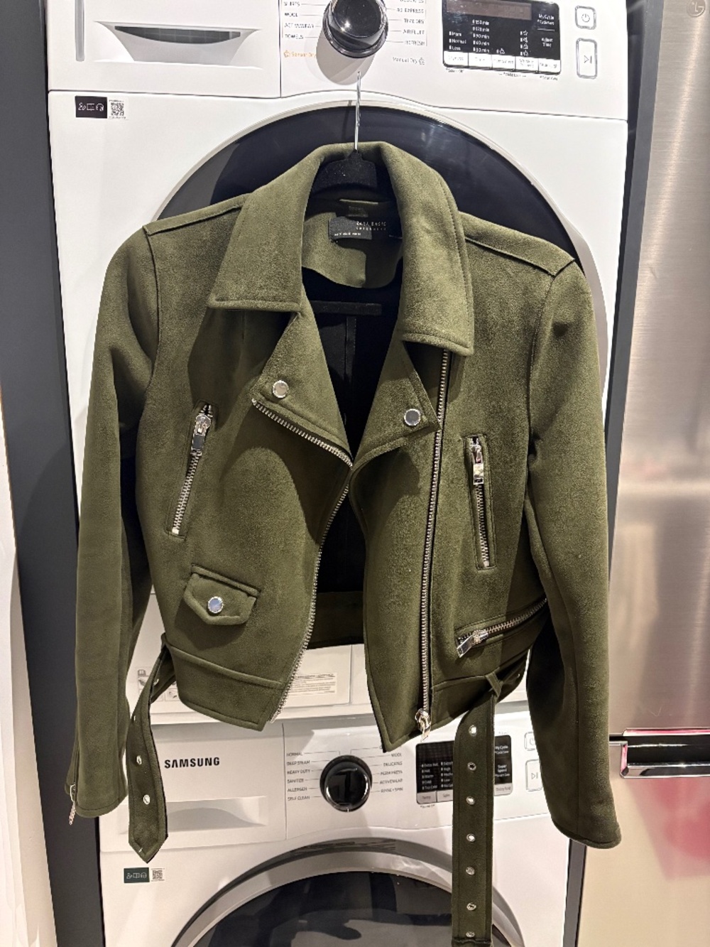 Faux suede Zara moto jacket